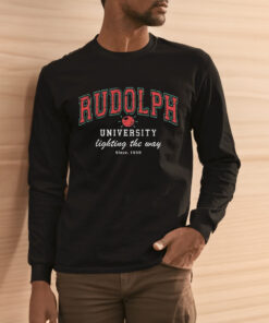 Rudolph University Christmas Print Casual Sweat Shirt