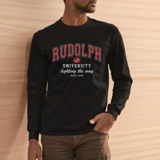 Rudolph University Christmas Print Casual Sweat Shirt