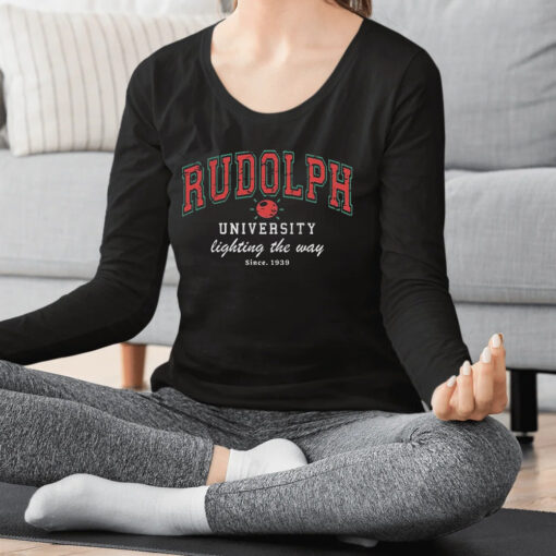 Rudolph University Christmas Print Casual Sweat Shirts