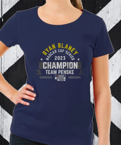 Ryan Blaney Team Penske 2023 Nascar Cup Series Champion Banner TShirt