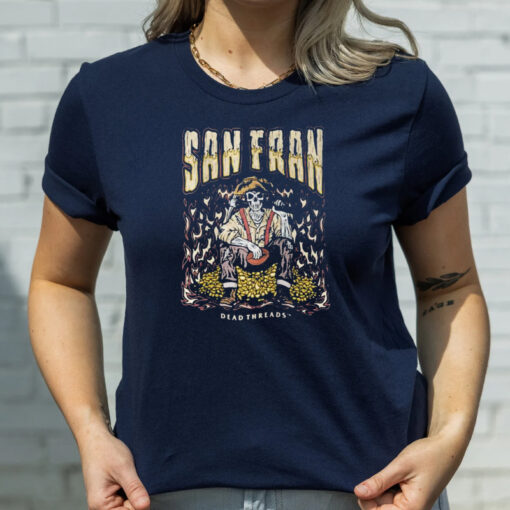 San Francisco Football Skeleton Dead Threads T-Shirts