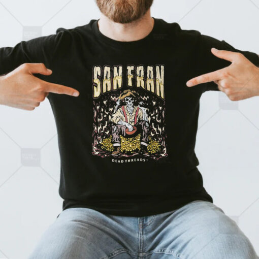 San Francisco Football Skeleton Dead Threads T-Shirtt