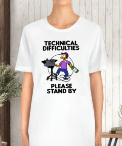 Simpsons Character Technical Difficulties Please Stand By TShirt