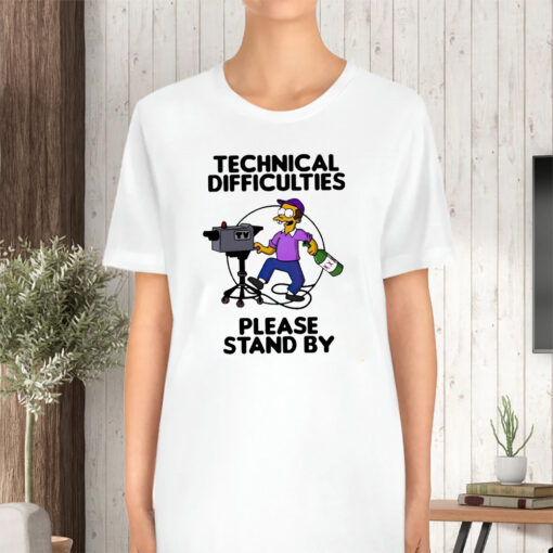 Simpsons Character Technical Difficulties Please Stand By TShirt