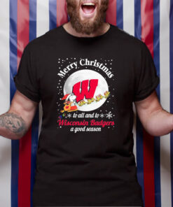 Snoopy Merry Christmas To All And To All A Wisconsin Badgers A Good Season T-Shirt