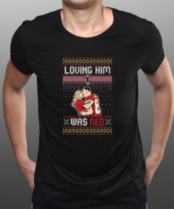 Taylor Swift Loving Him Was Red Travis Kelce Ugly Christmas Sweat T-Shirtt