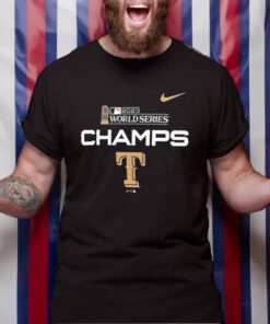 Texas Rangers Nike 2023 World Series Champions Trophy T-Shirt