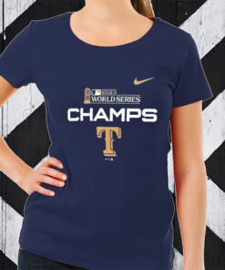 Texas Rangers Nike 2023 World Series Champions Trophy TShirt