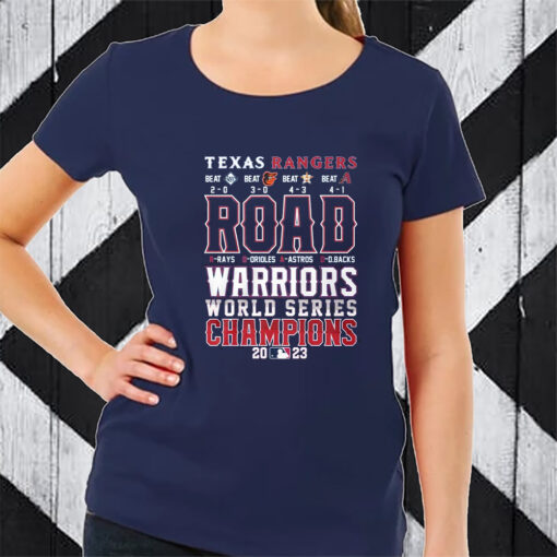 Texas Rangers Road Warriors World Series Champions 2023 T-Shirt