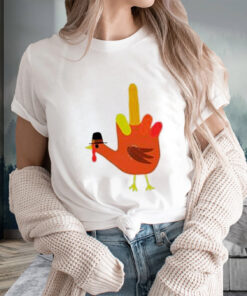 Thanksgiving Bird Funny Hand Turkey T-Shirts