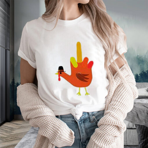 Thanksgiving Bird Funny Hand Turkey T-Shirts