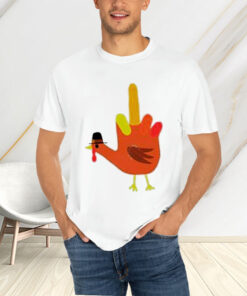 Thanksgiving Bird Funny Hand Turkey T-Shirtt