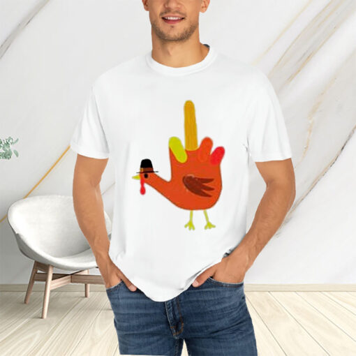 Thanksgiving Bird Funny Hand Turkey T-Shirtt