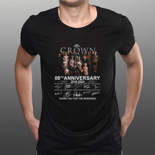 The Crown 08th Anniversary 2016 – 2024 Thank You For The Memories T-Shirts