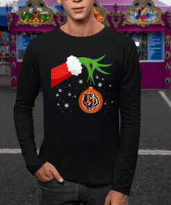 The Grinch Christmas Ornament Cincinnati Bengals Long Sleeve T-Shirt