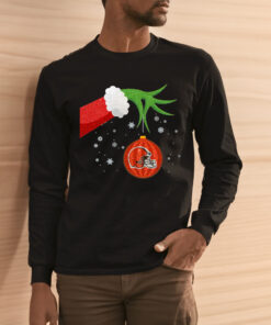 The Grinch Christmas Ornament Cleveland Browns Long Sleeve Shirt