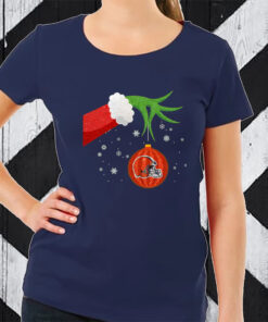 The Grinch Christmas Ornament Cleveland Browns T-Shirt