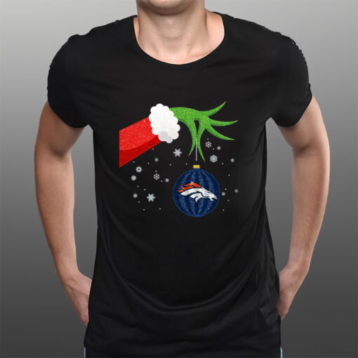 The Grinch Christmas Ornament Denver Broncos T-Shirtt