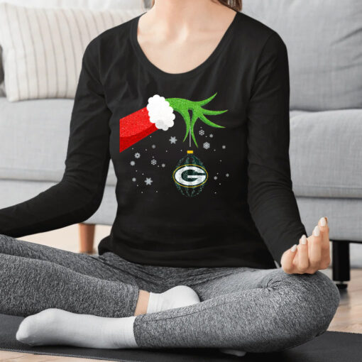 The Grinch Christmas Ornament Green Bay Packers Long Sleeve Shirts