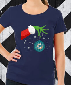 The Grinch Christmas Ornament Miami Dolphins TShirt