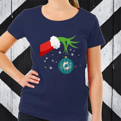 The Grinch Christmas Ornament Miami Dolphins TShirt