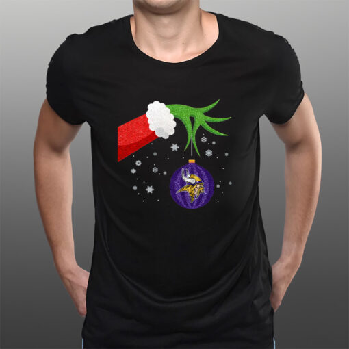 The Grinch Christmas Ornament Minnesota Vikings T-Shirts