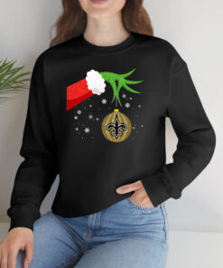 The Grinch Christmas Ornament New Orleans Saints Long Sleeve T-Shirts