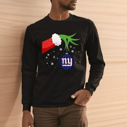 The Grinch Christmas Ornament New York Giants Long Sleeve Shirt