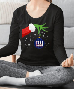 The Grinch Christmas Ornament New York Giants Long Sleeve Shirts