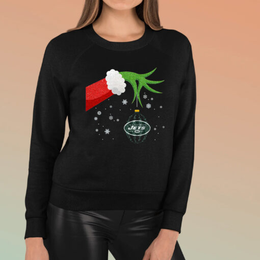 The Grinch Christmas Ornament New York Jets Long Sleeve TShirt