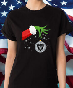 The Grinch Christmas Ornament Oakland Raiders Shirt