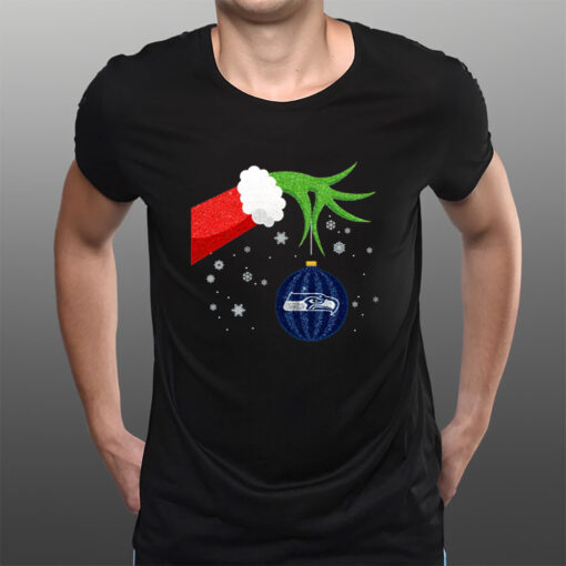 The Grinch Christmas Ornament Seattle Seahawks T-Shirtt