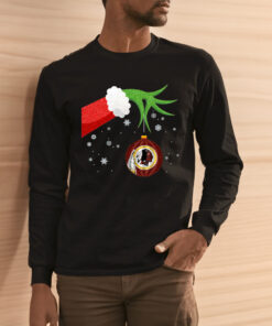 The Grinch Christmas Ornament Washington Redskins Long Sleeve Shirts