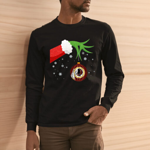 The Grinch Christmas Ornament Washington Redskins Long Sleeve Shirts