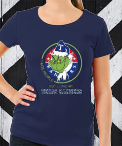 The Grinch I Hate People But I Love My Texas Rangers T-Shirt