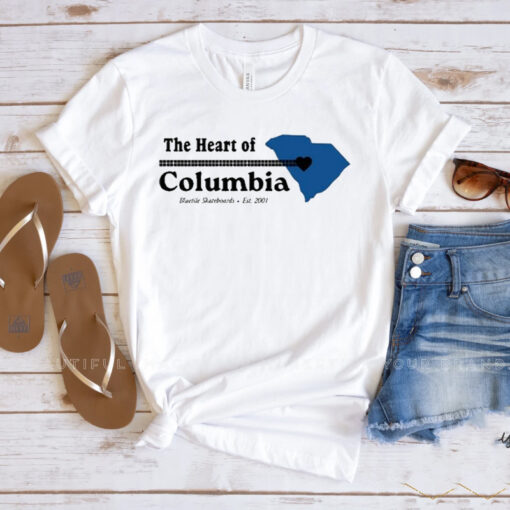 The Heart Of Columbia Bluetile Skateboards Est. 2001 TShirt