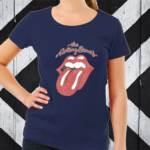 The Rolling Stones Vintage Tongue White Amplified TShirt