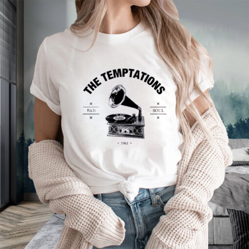 The Temptations Retro Record Player Logo T-Shirtss