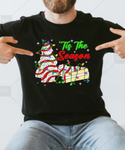 Tis’ The Season Christmas Tree Cakes Debbie Xmas T-Shirtt