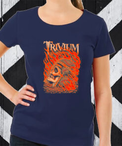 Trivium Heavy Metal Holiday Flaming Skull TShirt