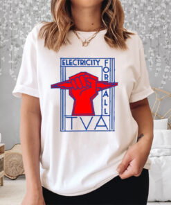 Tva Electricity For All Art Deco New Deal Logo Shirt