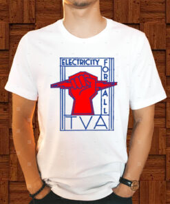 Tva Electricity For All Art Deco New Deal Logo Shirts