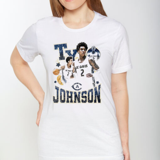 Ty Johnson UC Davis Aggies Basketball Vintage TShirt