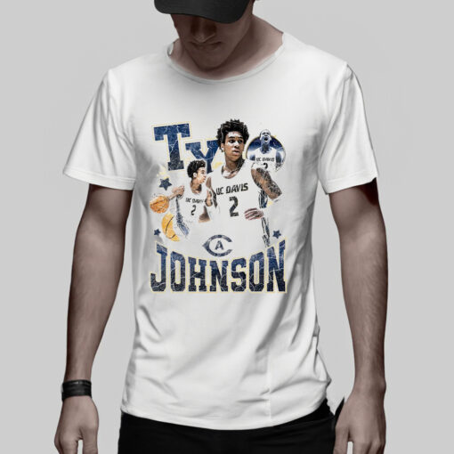 Ty Johnson UC Davis Aggies Basketball Vintage TShirt