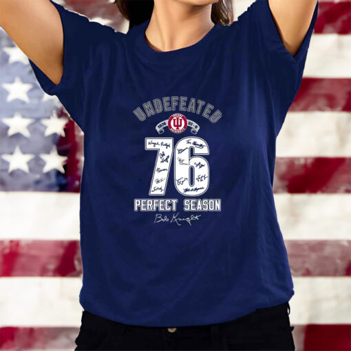 Undefeated Indiana Hoosiers 76 Perfect Season T-Shirtt