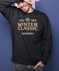 Vegas Golden Knights 2024 Nhl Winter Classic Text Driven T-Shirts