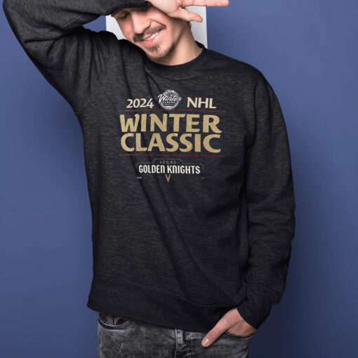 Vegas Golden Knights 2024 Nhl Winter Classic Text Driven T-Shirts