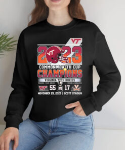 Virginia Tech Hokies 2023 Commonwealth Cup Champions T-Shirtt