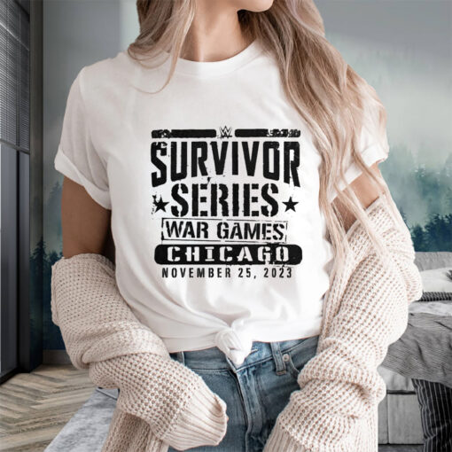 WWE Survivor Series War Game Chicago 2023 Stencil Logo T-Shirts