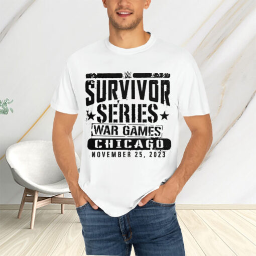 WWE Survivor Series War Game Chicago 2023 Stencil Logo T-Shirtt